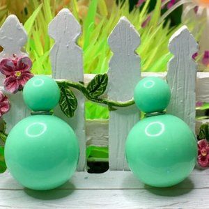 Minty Green Candy Double Stud Earrings